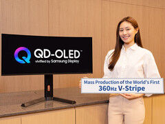 Första V-Stripe QD-OLED-monitorn med 360 Hz uppdateringsfrekvens. (Bildkälla: Samsung Display)