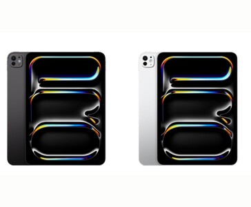 Frontvy av iPad Pro i färgerna Space Black och Silver, med symmetriska ramar och Ultra Retina XDR-skärm (Bildkälla: Apple)