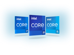 Konstverk som visar Intels konsumentklassade Raptor Lake-processorer