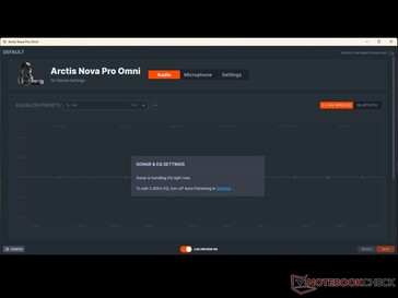 SteelSeries Engine överlämnar kontrollen till Sonar.