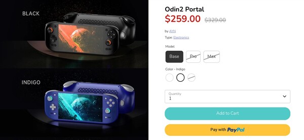 Odin 2 Portal Base kostar för närvarande 259 dollar.