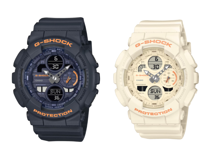Klockorna Casio G-Shock GMA-S140-2A (vänster) och GMA-S140-7A (höger). (Bildkälla: Casio)