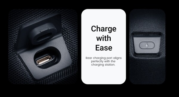 GameSir G7 Pro-bärväskan har en laddningsport på baksidan. (Bildkälla: GameSir)