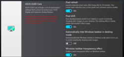 MyAsus: OLED Care - Tillverkaren rekommenderar att skärmsläckaren aktiveras