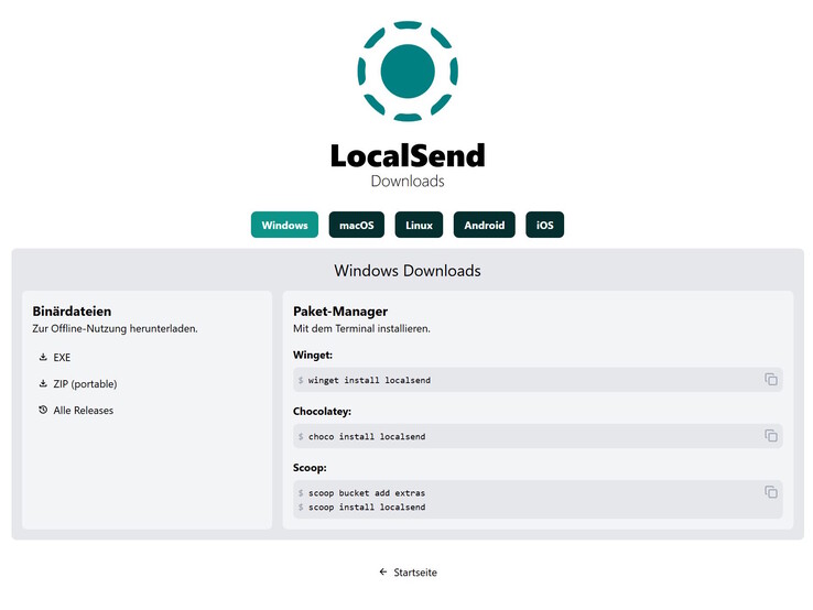 Appar för alla plattformar (bildkälla: skärmdump webbplats)