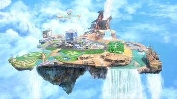 Området i City Trial-läget visas i Kirby Air Riders (Bildkälla: Nintendo)
