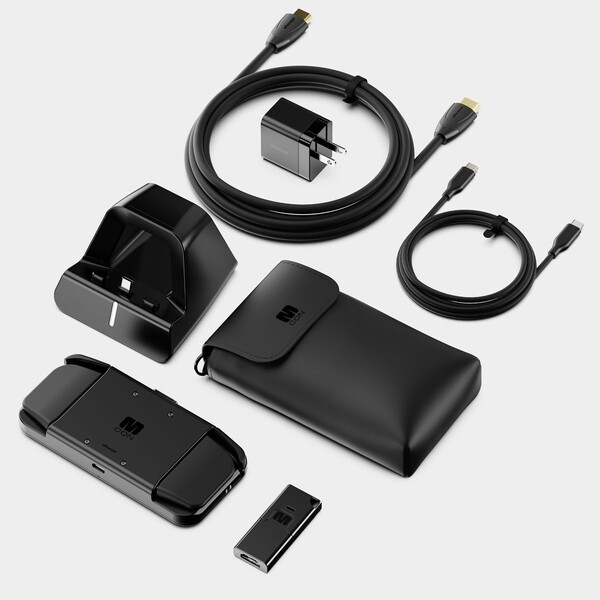 MCON Controller levereras med valfria tillbehör som en dockningsstation, en laddare och en HDMI-dongle. (Bildkälla: Ohsnap)