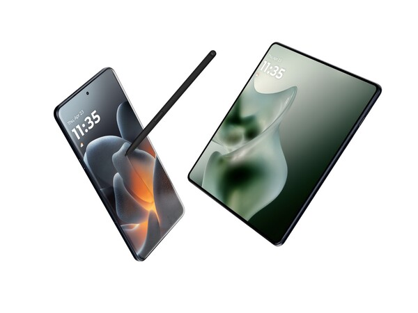 Moto Pen Ultra tillsammans med Motorola Signature och Razr Fold. (Bildkälla: Motorola)