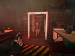 Inspektera en person i Quarantine Zone: The Last Check. (Bildkälla: Brigada Games)