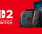 Konsolen Nintendo Switch 2 på bilden till höger om företagets logotyp