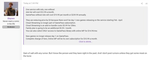 Läckta förändringar i Xbox Game Pass visas