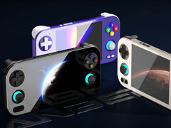 Anbernic RG476H i sina tre lanseringsfärger. (Bildkälla: Anbernic)