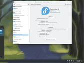 En skrivbordsmiljö som kör Fedora Linux avbildad.