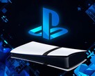 Banner för PS5 Pro-konsol med PlayStation-logotypen synlig