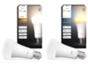 Philips Hue A67 E27 White (vänster) och White ambiance (höger) 1600 smarta glödlampor. (Bildkälla: Philips Hue)