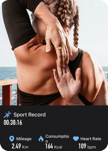 Qring Titan Pro smart ring registrerar steg som tagits, förbrända kalorier samt aktiv tid som spenderats (Bildkälla: Qring)