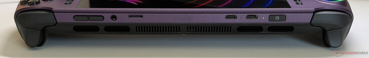 Anslutningar: Volym, 3,5 mm stereo, microSD Express, 2x USB-C 4.0 med Thunderbolt 4 (40 Gbps, DisplayPort, DisplayPort, Power Delivery 3.0), strömbrytare med fingeravtrycksläsare