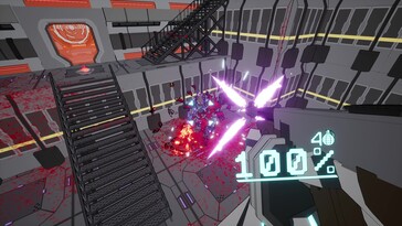 På bilden: En skärmbild från Cyberfrags '69 under spel.