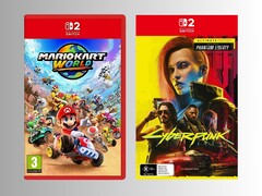 Switch 2 lanseringstitlar: Mario Kart World och Cyberpunk 2077 (Bildkälla: Game UK, JB Hi-Fi med redigering)