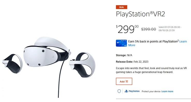 PSVR 2 erbjuds med 100 dollar i rabatt. 