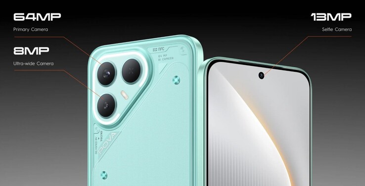 Tecno Pova 7 Pro har en 64 MP Sony IMX682 huvudkamera (Bildkälla: Tecno)