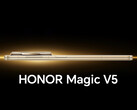 Magic V5 i det omtalade färgalternativet "Silk Gold". (Bildkälla: Honor - redigerad)