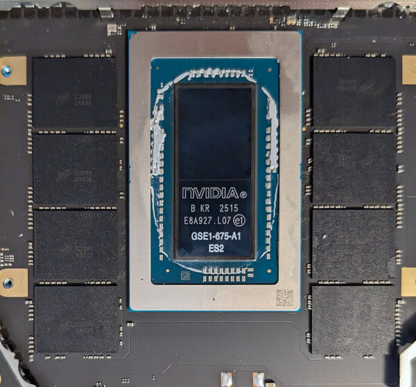 En närbild av Nvidias RTX Spark-chipset.