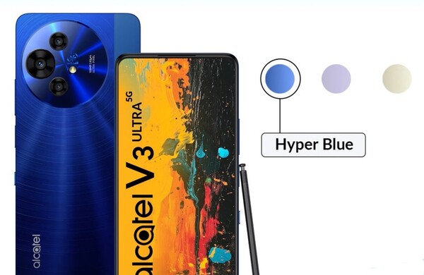 Alcatel V3 Ultra kommer att finnas tillgänglig i tre färger inklusive Hyper Blue. (Bildkälla: Flipkart)