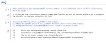 The Duskbloods och Elden Ring Switch 2 i Kadokawas resultatrapport FAQ