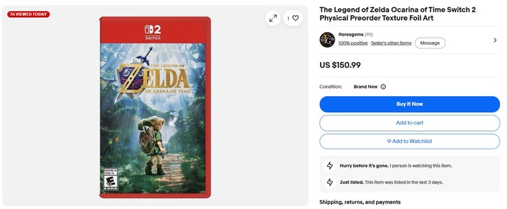 Remake av Zelda: Ocarina of Time finns till salu på eBay.