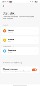 Xiaomi Smart Band 10 Aktivitet