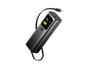 Sharge Retractable 165 powerbank har en 27,56-tums infällbar USB-C-kabel. (Bildkälla: Sharge)