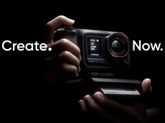 En bild av Insta360 Ace Pro 2 fäst på det nya grepptillbehöret. (Bildkälla: Insta360)