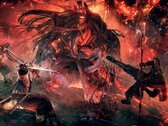 En bild som visar två karaktärer och ett monster i Nioh: Complete Edition.