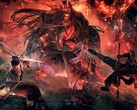 En bild som visar två karaktärer och ett monster i Nioh: Complete Edition.