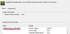En skärmdump av Nvidias GPU-flik i avsnittet Systeminformation i Nvidia Control Panel på Windows 11. (Bildkälla: Windows Screen Capture)