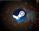 På bilden - Steam-logotypen överlagrad på en suddig skärmdump från spelet Power Fantasy. (Bildkälla: Steam - redigerad)