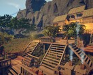 En bild som visar en byggnad i Survival: Fountain of Youth, som för närvarande säljs på Steam.