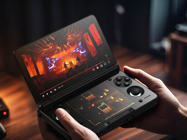 AYN Thor har en clamshell-design och två OLED-skärmar. (Bildkälla: AYN)