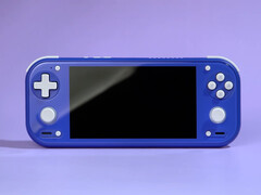 RG 55G1 har en design som liknar Switch Lite. På bilden: den bärbara spelkonsolen i färgen Indigo.