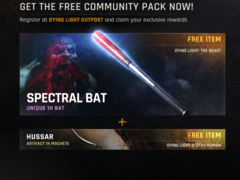 En skärmdump av Dying Light: The Beast som visar Spectral Bat och Hussar Artifact Machete (bildkälla: Techland)