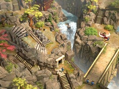 En bild som visar en miljö i Shadow Tactics: Blades of the Shogun, nu med 90% rabatt på Steam.