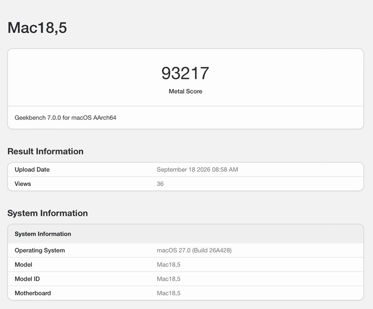 Geekbench-resultat visar imponerande prestanda för den 12-kärniga Apple M6-GPU:n 