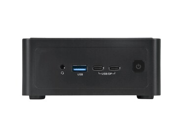 Front I/O på NovaCustom NUC Box minidator. (Bildkälla: NovaCustom)