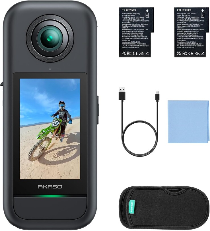 Standardpaketet med Akaso 360 actionkamera (Bildkälla: Akaso)