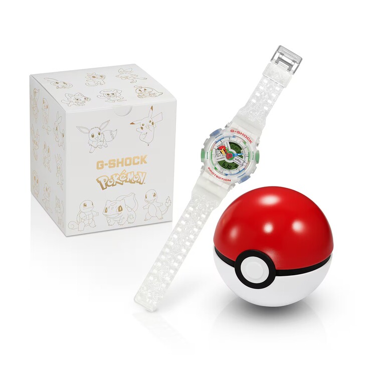 Klockan i begränsad upplaga levereras tillsammans med en specialdesignad samlarask och ett utställningsfodral i form av en Poké Ball.