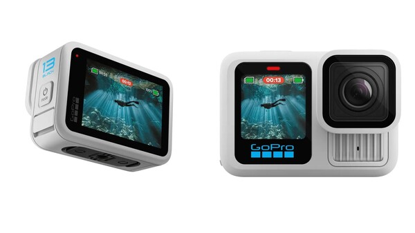 GoPro Hero 13 Black i Polar White har fortfarande nyanser av svart. (Bildkälla: GoPro)