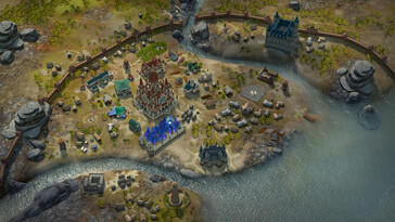 En bild som visar en stad i Pathfinder: Kingmaker — Enhanced Plus Edition.