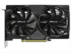 PNY RTX 5060 Overclocked kommer med en kylare med dubbla fläktar och en helsvart design. (Bildkälla: Best Buy)