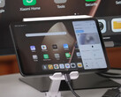 Xiaomi Pad Mini ansluten till en extern bildskärm via en av dess USB 3.2 Type-C-portar. (Bildkälla: Xiaomi)